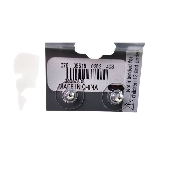 Express Silver-Tone Faux Pearl Stud Earrings‎ NWT - Picture 3 of 4